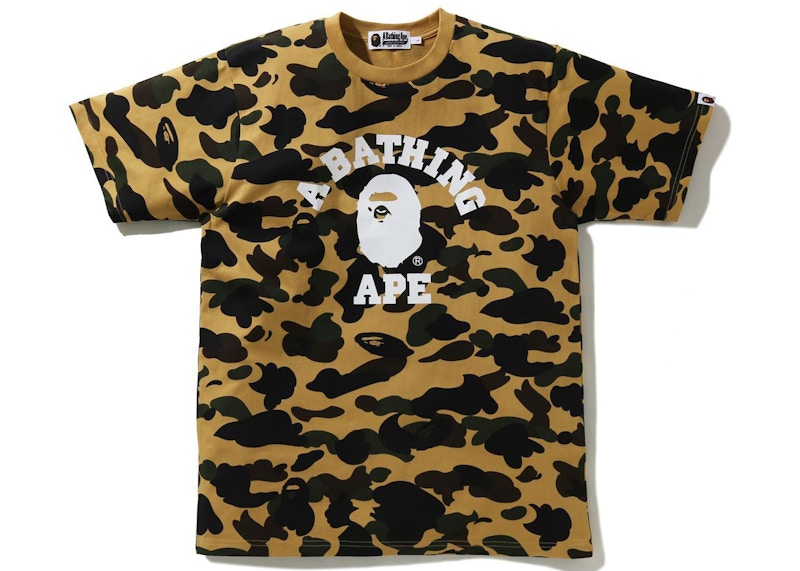 BAPE 1st Camo College Tee Yellow