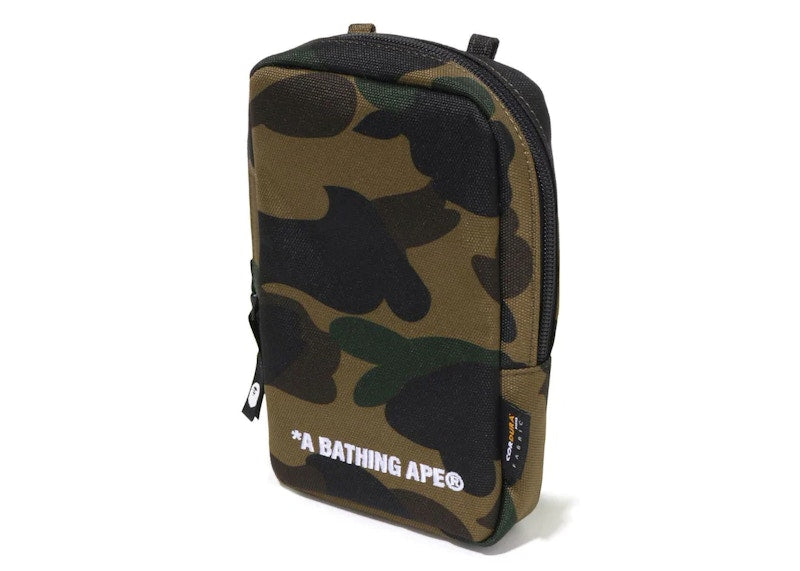 BAPE 1st Camo Cordura Phone Shoulder Bag Green