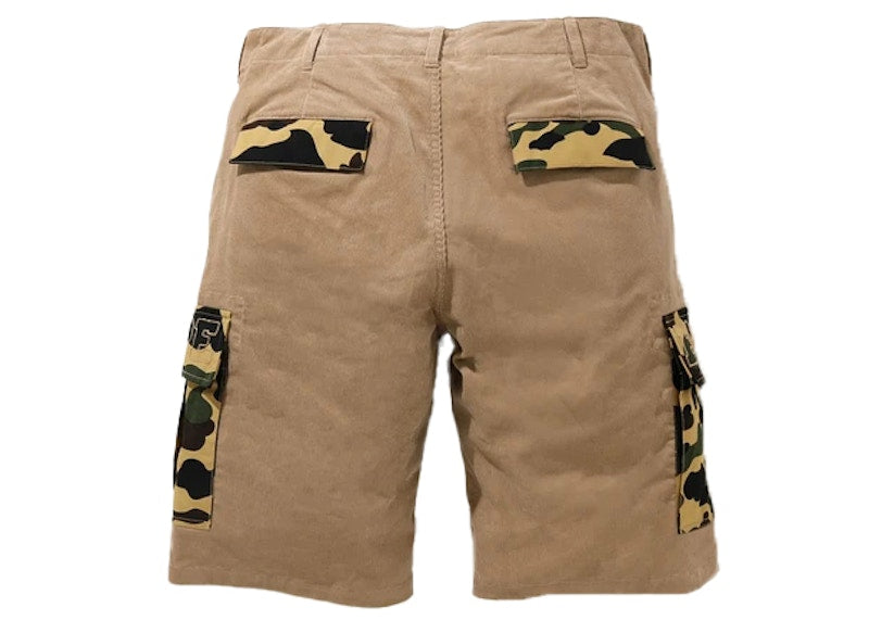 BAPE 1st Camo Corduroy Wide 6Pocket Shorts Beige