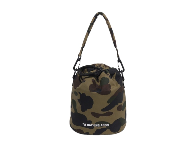 BAPE 1st Camo Drawstring Bag Green