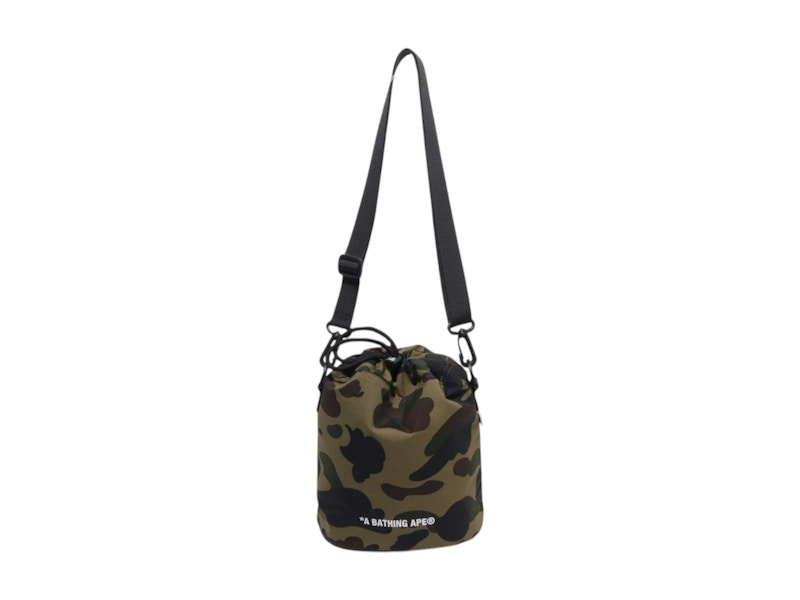 BAPE 1st Camo Drawstring Bag Green