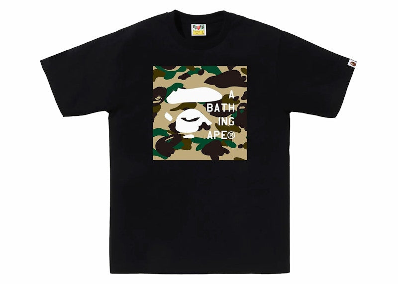 BAPE 1st Camo Face Tag Logo Tee Black