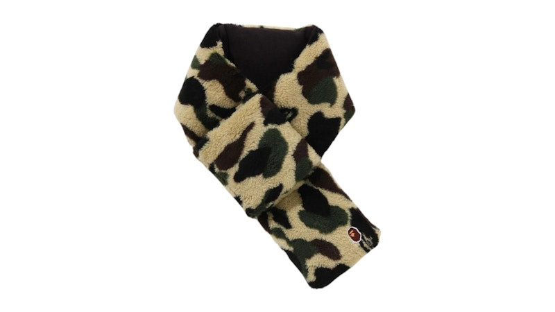 BAPE 1st Camo Fleece Scarf Yellow