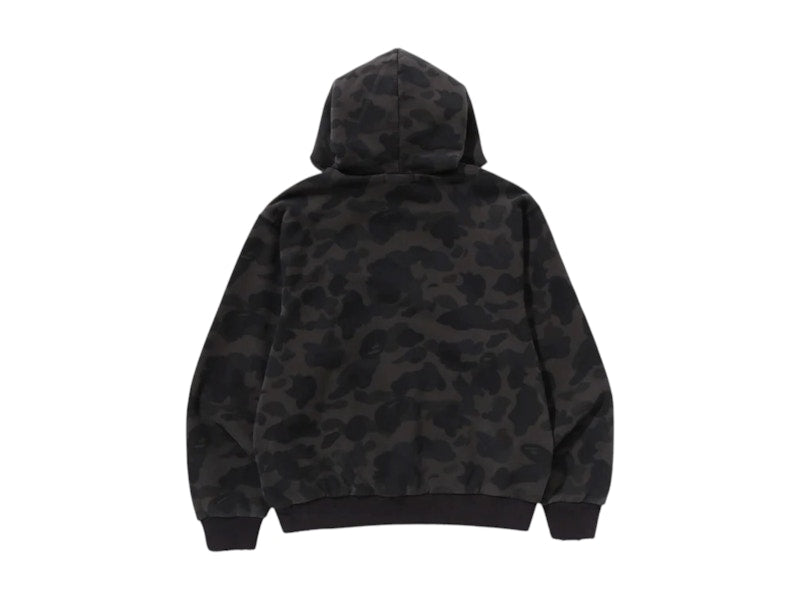 BAPE 1st Camo Heavy Wash Cropped Fit Zip Hoodie Black