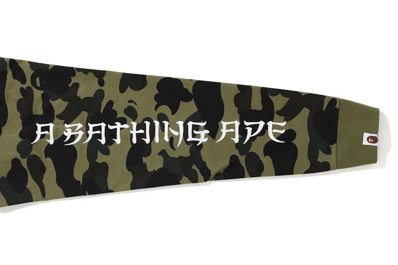 BAPE 1st Camo Kanji L/S Tee Green