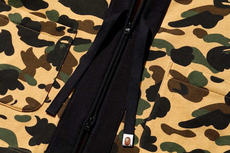 BAPE 1st Camo Kimono Hoodie Yellow