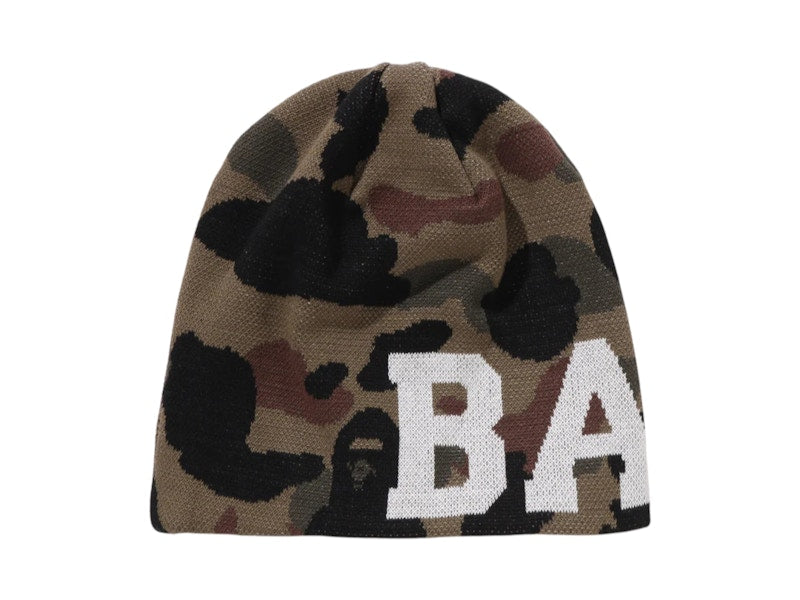 BAPE 1st Camo Knit Cap (FW25) Green