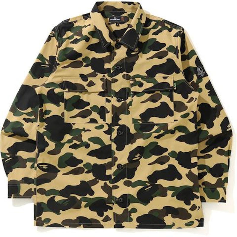 BAPE 1st Camo Military Shirt Yellow