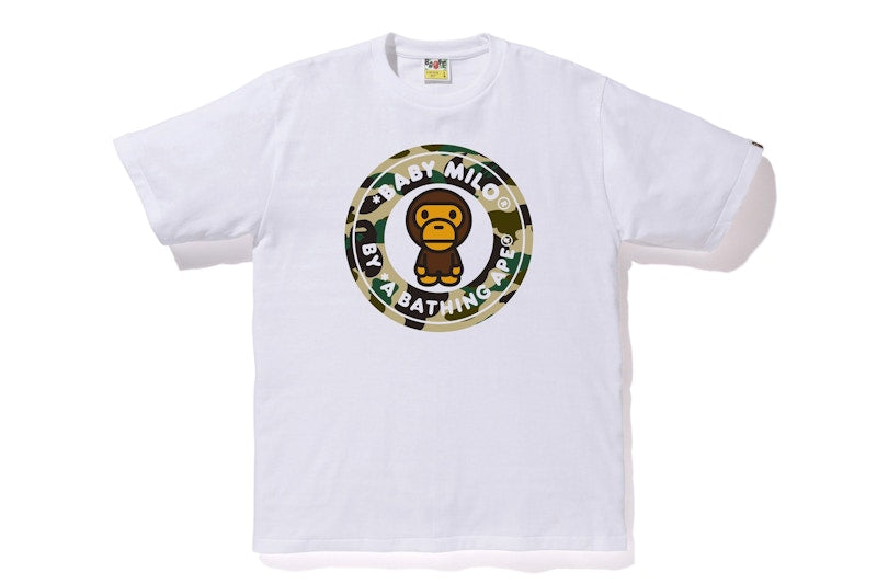 BAPE 1st Camo Milo Busy Works Tee White/Yellow