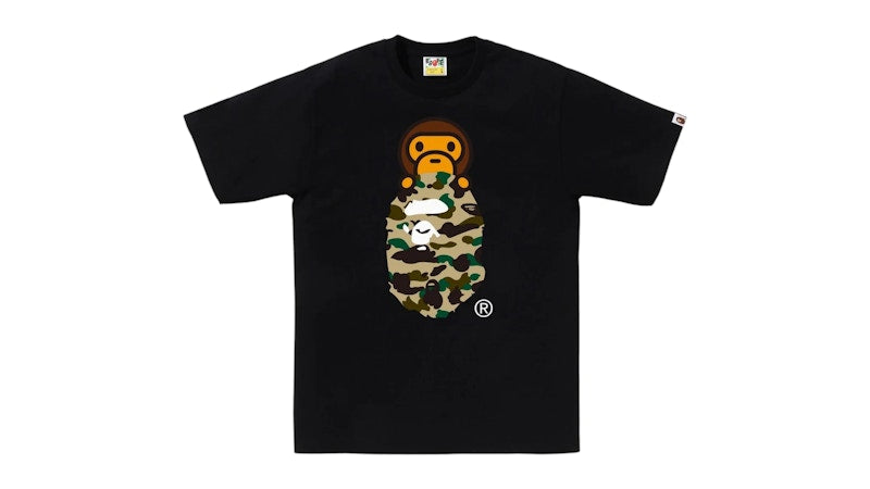 BAPE 1st Camo Milo On Ape Head Tee Tee Black/Yellow