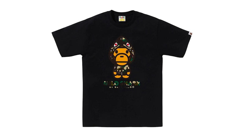 BAPE 1st Camo Milo Shark FZH Tee Black/Yellow