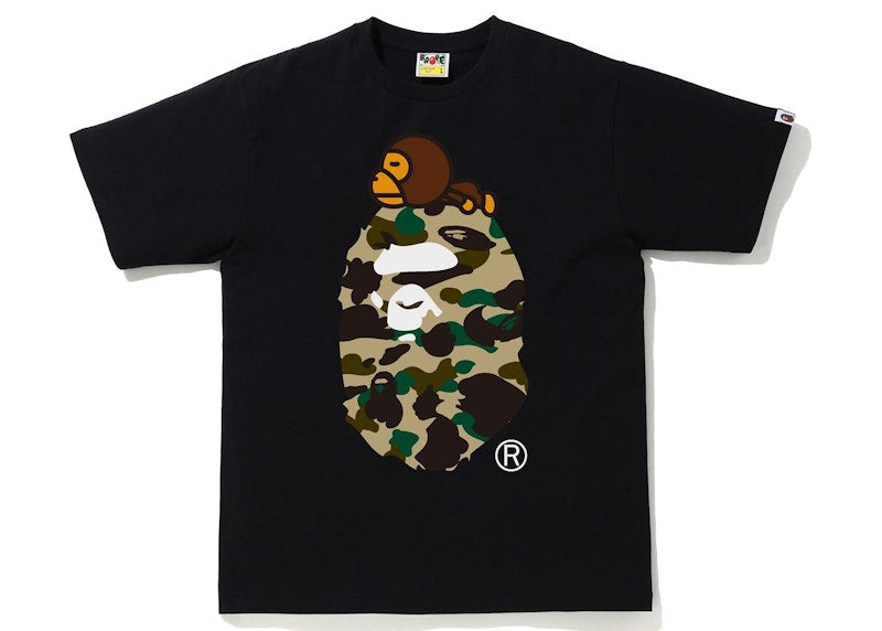 BAPE 1st Camo Milo on Big Ape Tee (FW21) Black/Yellow