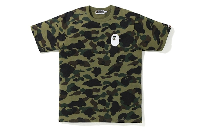 BAPE 1st Camo Multi Logo Tee Green