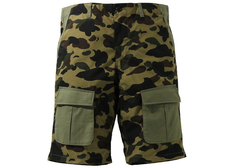 BAPE 1st Camo Multi Pocket Shorts Green