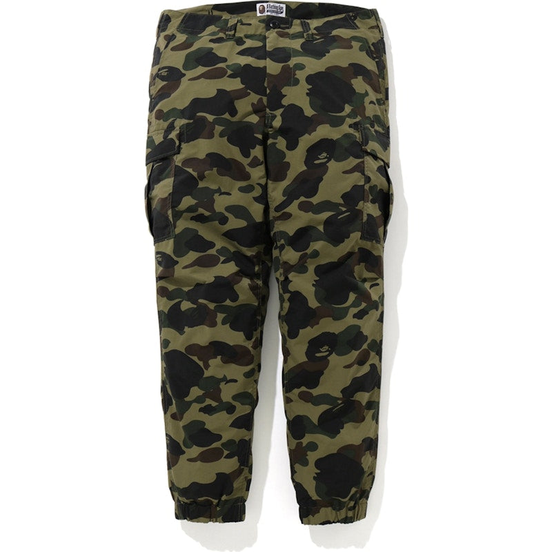 BAPE 1st Camo Nylon 6 Pocket Jogger Pants Green