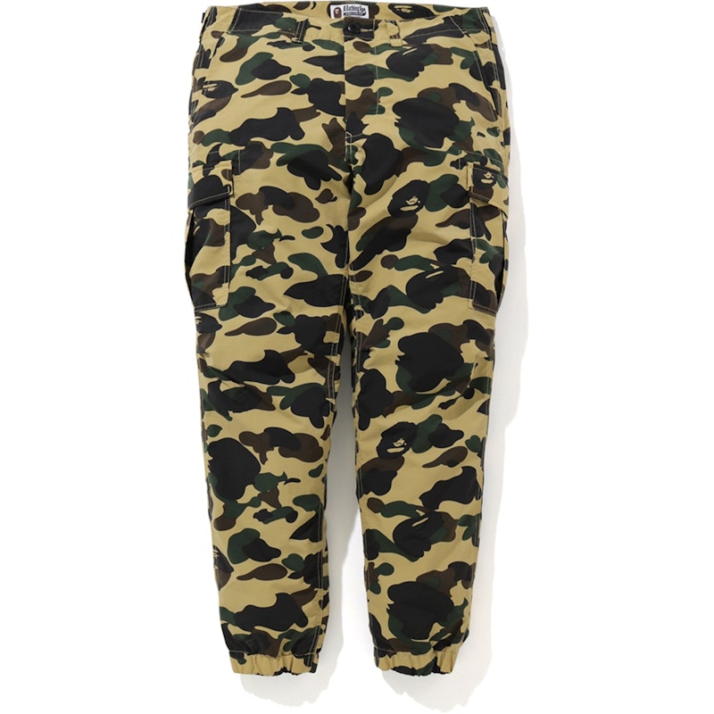 BAPE 1st Camo Nylon 6 Pocket Jogger Pants Yellow
