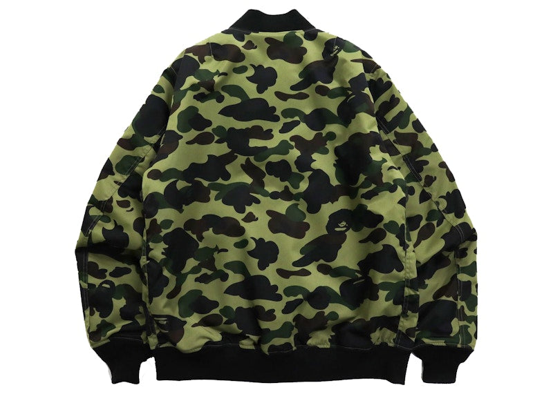BAPE 1st Camo Nylon Twill MA-1 Green