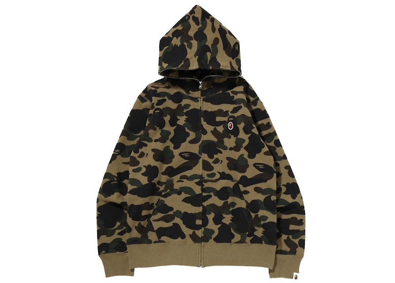 BAPE 1st Camo One Point Full Zip Hoodie Green