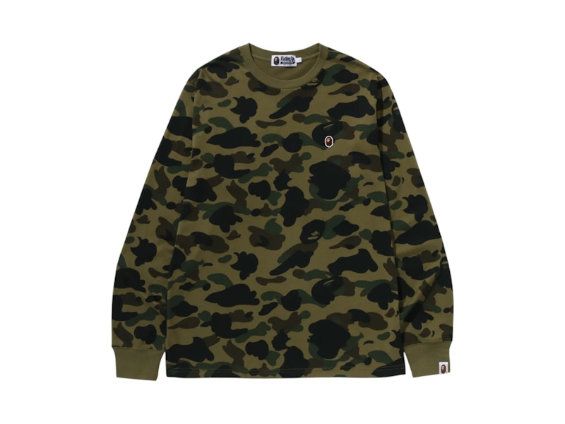 BAPE 1st Camo One Point LS Tee (FW25) Green