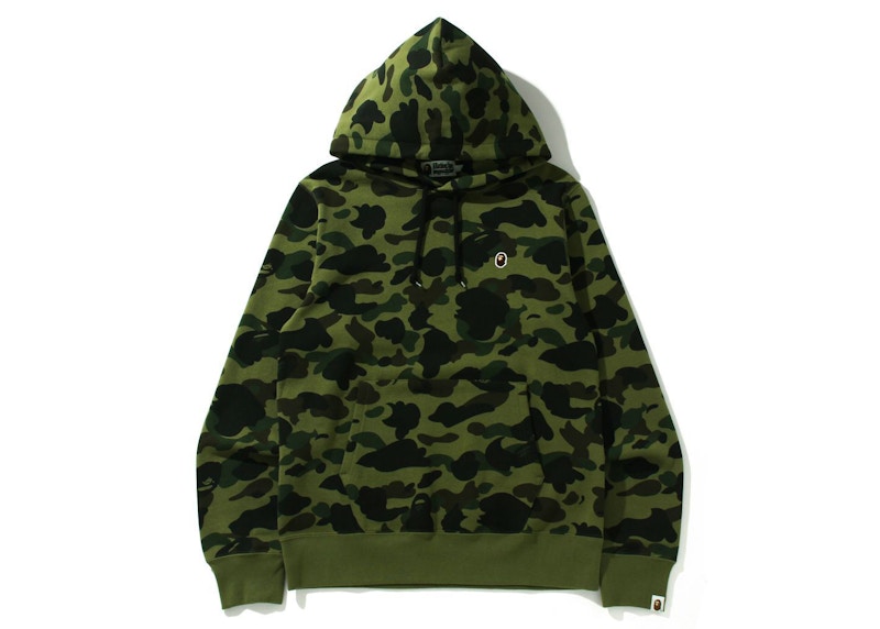 BAPE 1st Camo One Point Pullover Hoodie Green
