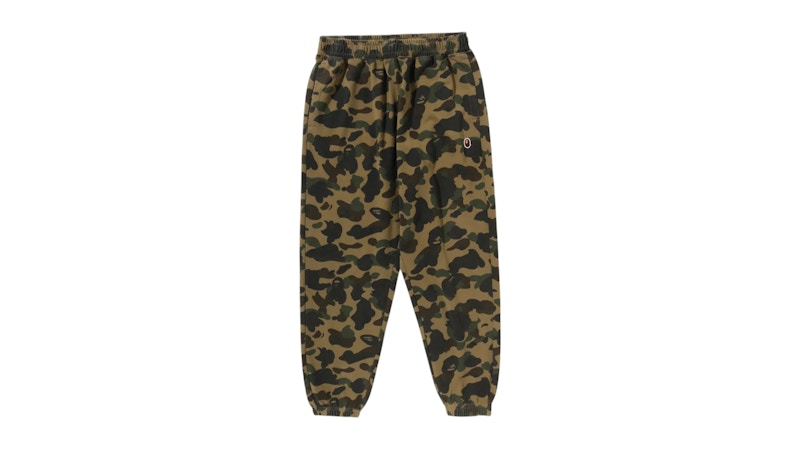 BAPE 1st Camo One Point Relaxed Fit Sweat Pants Green
