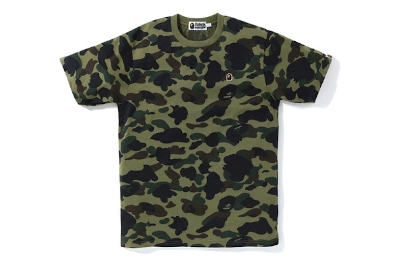 BAPE 1st Camo One Point Tee Green
