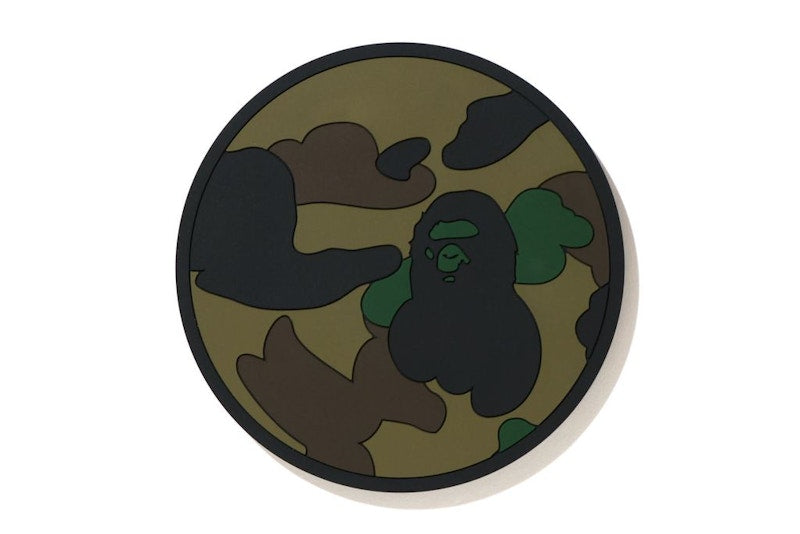 BAPE 1st Camo Reversible Rubber Coaster Greem