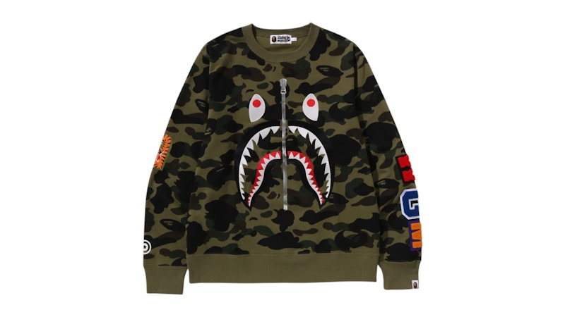 BAPE 1st Camo Shark Crewneck (SS25) Green