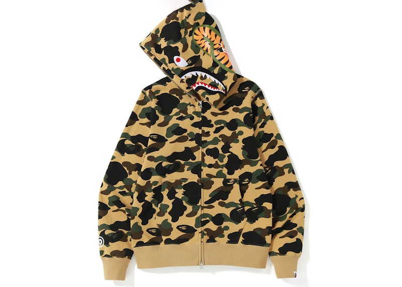 BAPE 1st Camo Shark Full Zip Hoodie Hoodie (FW22) Yellow