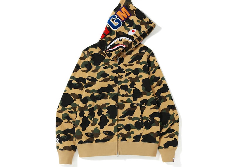 BAPE 1st Camo Shark Full Zip Hoodie Hoodie (FW22) Yellow