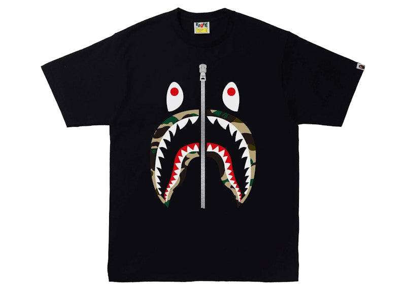 BAPE 1st Camo Shark Tee (SS22) Black/Yellow