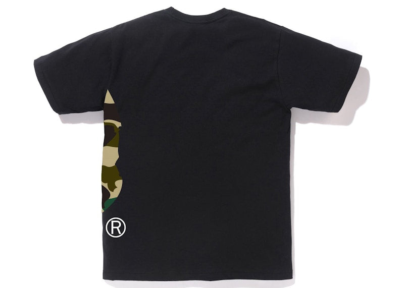 BAPE 1st Camo Side Big Ape Head Tee Black/Yellow