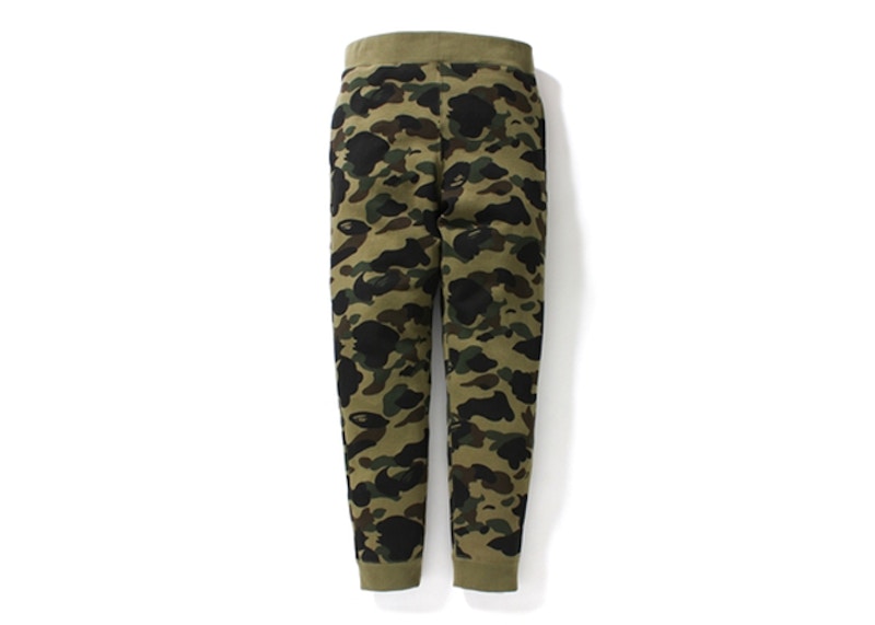 BAPE 1st Camo Slim Sweat Pants Green