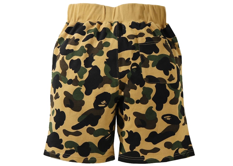 BAPE 1st Camo Sweat Shorts (SS21) Yellow