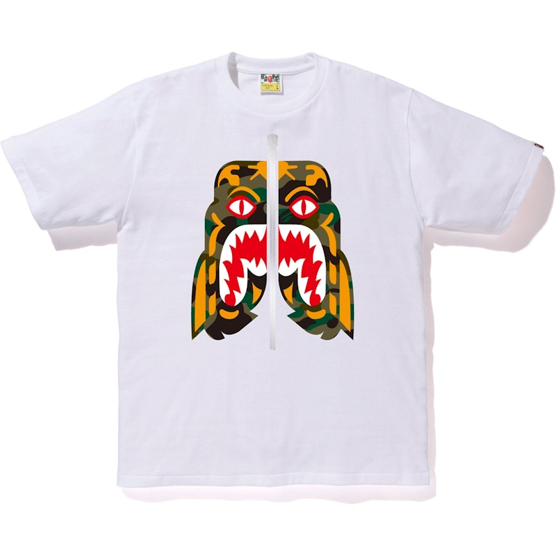 BAPE 1st Camo Tiger Tee White/Green