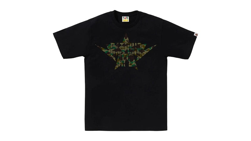 BAPE 1st Camo Twin Sta Nyc Tee Tee Black/Green