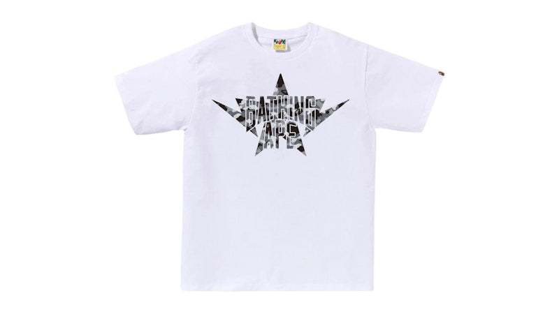 BAPE 1st Camo Twin Sta Nyc Tee Tee White/Grey