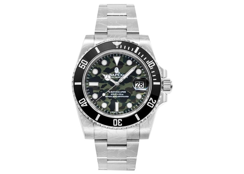 BAPE 1st Camo Type 1 BAPEX Watch Green