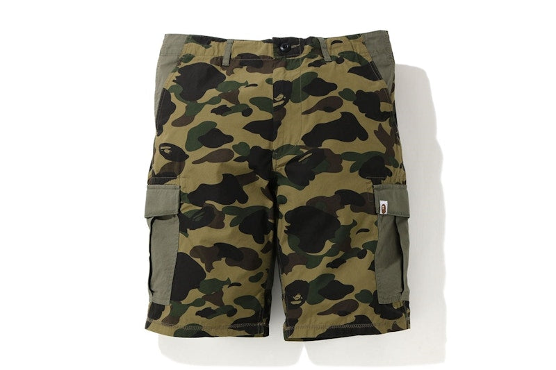 BAPE 1st Camo Wide 6Pocket Shorts Green