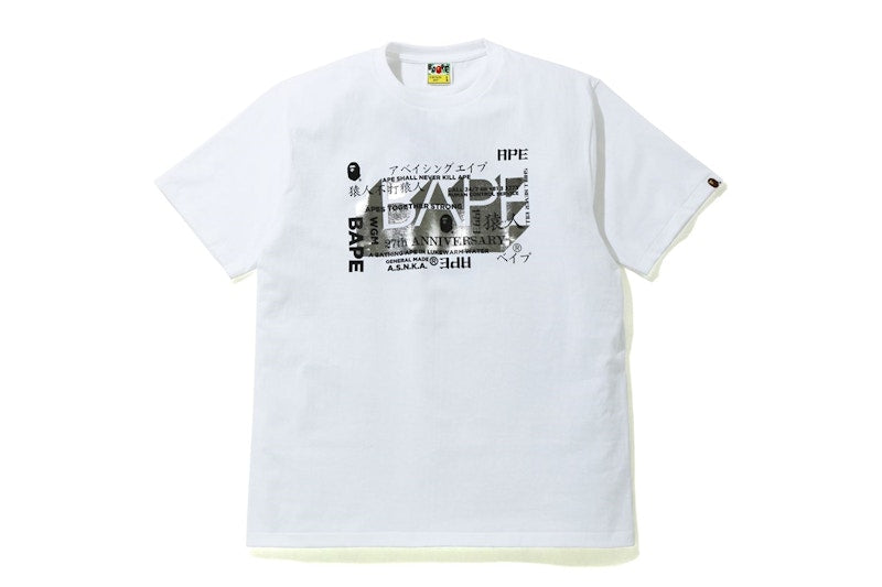 BAPE 27th Anniversary Foil Tee White