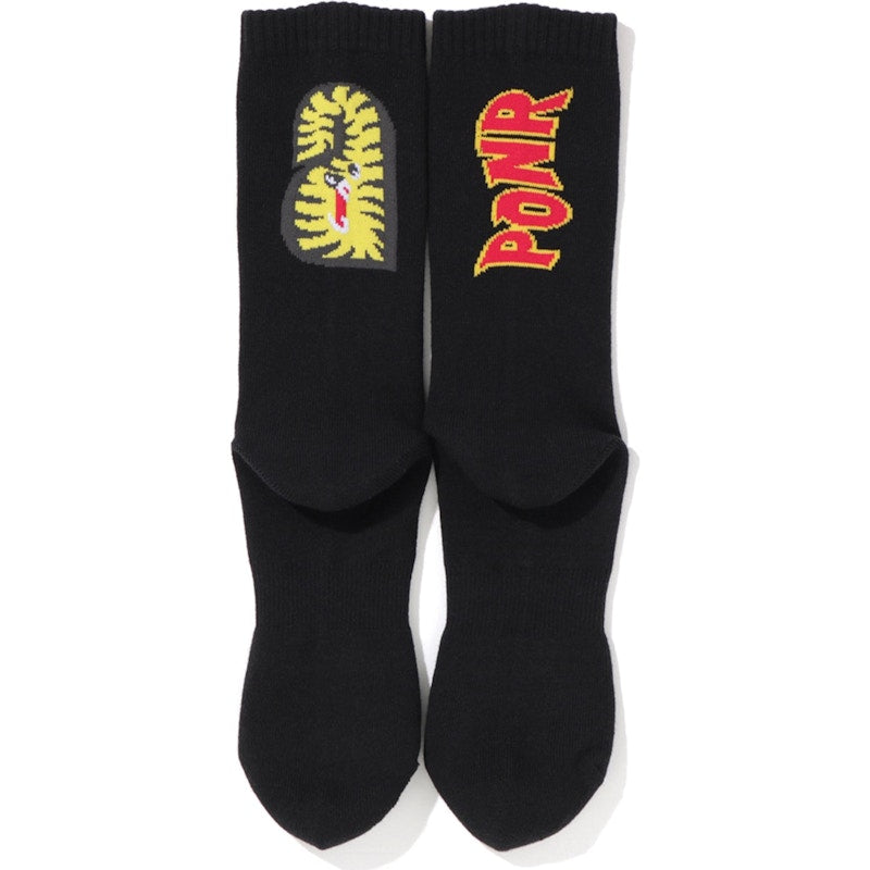 BAPE 2nd Shark Socks Black