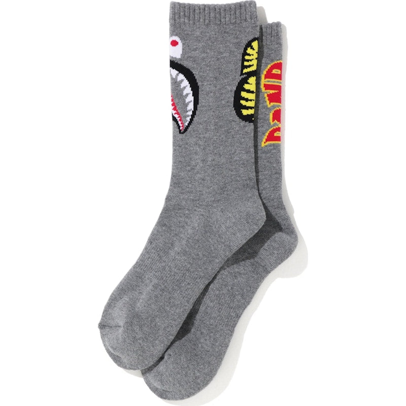 BAPE 2nd Shark Socks Grey