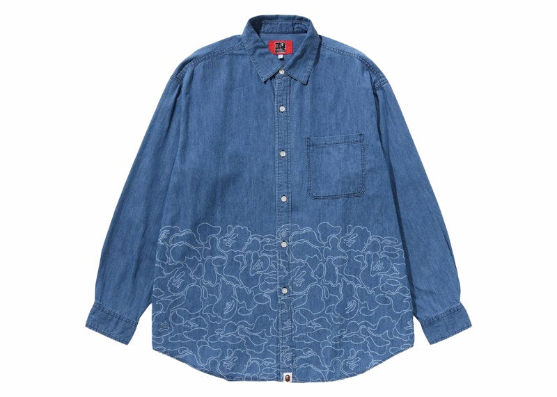 BAPE 30th Anniversary Denim Shirt Light Indigo