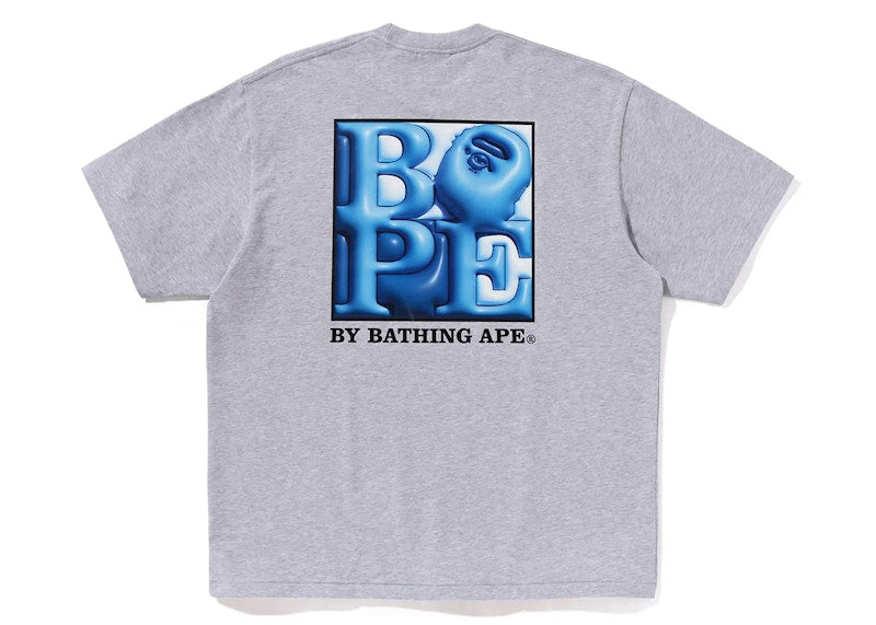 BAPE 3D Art Ape Head Relaxed Fit Tee Gray