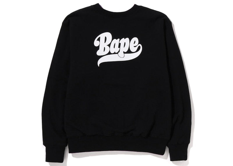 BAPE 4Way Relaxed Fit Crewneck Black Purple