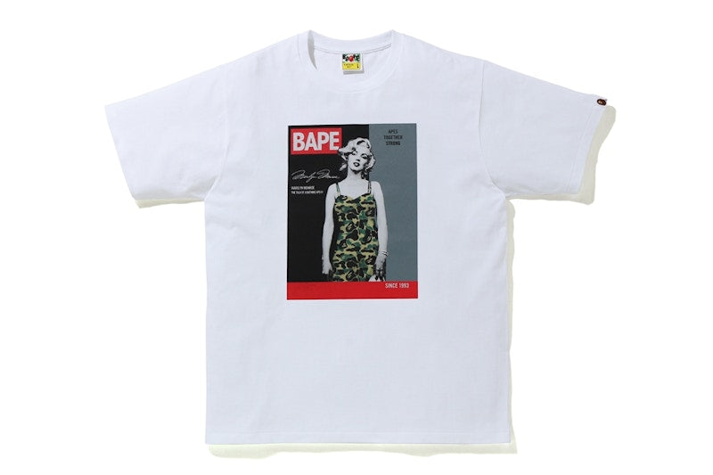 BAPE A BATHING APE x Marilyn Monroe Magazine Tee White
