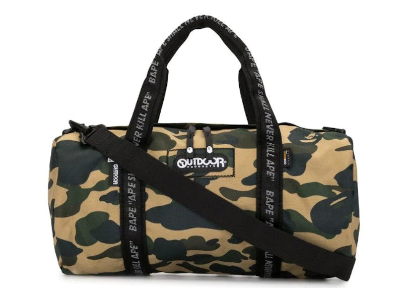 BAPE A Bathing Ape Bape x Outdoor Products 1st Camo Duffel Bag Yellow