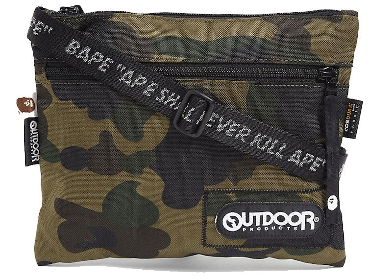 BAPE A Bathing Ape Bape x Outdoor Products 1st Camo Mini Shoulder Bag Green
