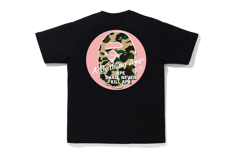 BAPE A Bathing Ape Circle Tee Black/Pink