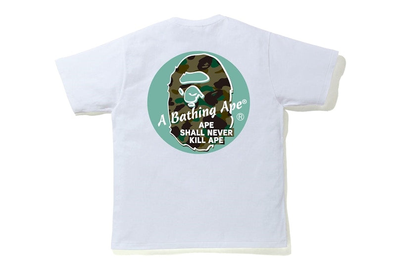 BAPE A Bathing Ape Circle Tee White/Blue
